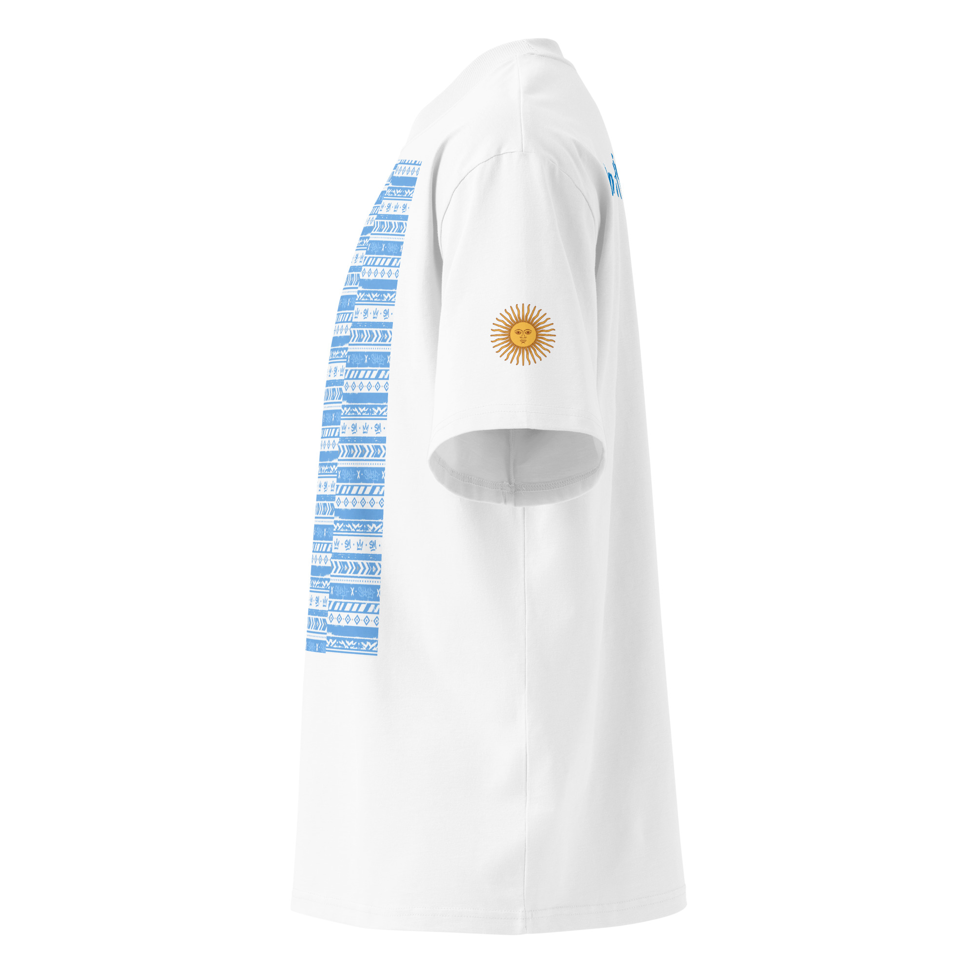 LA ARGENTINA Unisex organic oversized high neck t-shirt by StreetMindz & Nico Fossati - Image 6